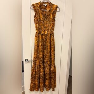 THML Snake Print Maxi Dress - Brown and Tan